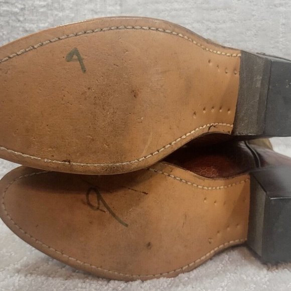 Laredo Women's Size US 5B Brown Leather Western Cowboy Boots Made in USA - Picture 6 of 8